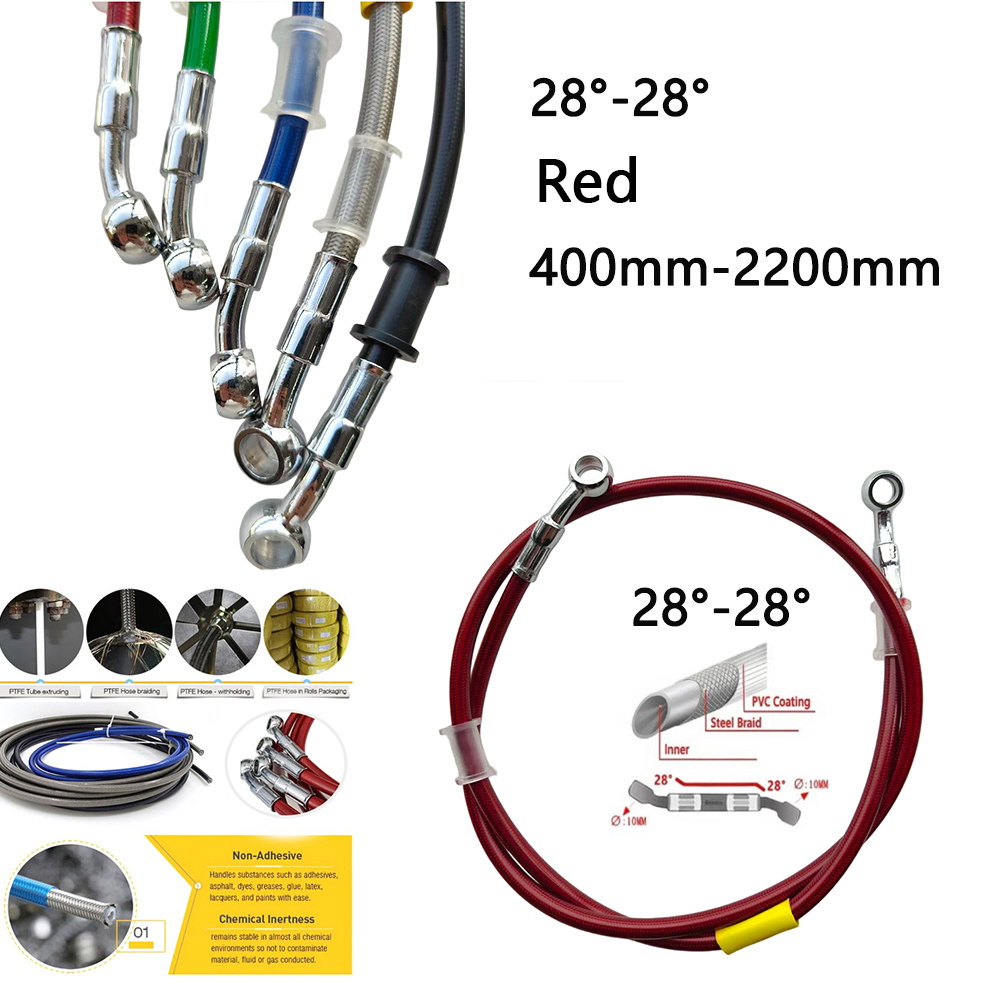 Brake Line Motorcycle - 28-28 Czerwony Uniwersalny Motocyklowy Hydrauliczny Przewód